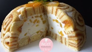 Aprikosen-Charlotte Torte/apricot charlottepie/Sárgabarackos Charlotte torta