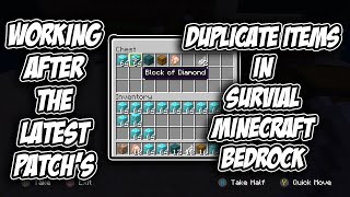 How to DUPLICATE items in SURVIVAL - Minecraft Bedrock - PLEASE READ DESCRIPTION!!