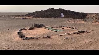 Checking out the simple Masjid/Mosque at Mr. Ghalit's gold mine in the Sahara Desert of Mauritania.