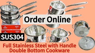 Best Stainless steel Cookware Alpha is Best For Cooking Proven 💯Double Bottom Wholesale Bartan