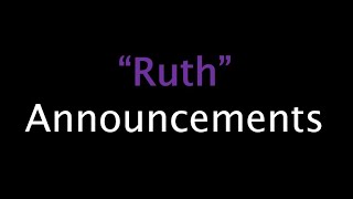 "Ruth" Railway Station Announcements