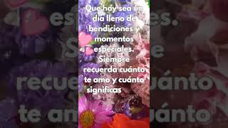 Hola amor de mi vida. Te deseo un maravilloso día. Te dedico este bonito video para que me pienses☺️