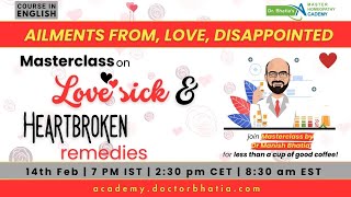 Ailments from disappointment in love | Valentine day special webinar in English | Dr Manish Bhatia