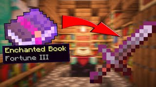 How To Add Fortune III On Your Swords In Minecraft Bedrock.