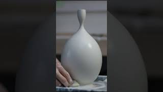 Satisfying Pottery Timelapse - Throwing A Porcelain Bottle - Matt Horne Pottery #shorts