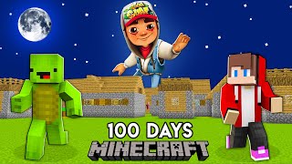 We Survived 100 Days Of Attack Of JAKE from Subway Surfers in Minecraft Challenge - Maizen