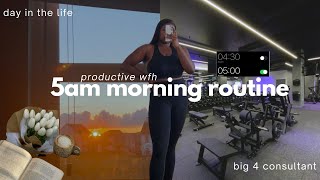 5am productive morning routine (2024) | for my busy wfh day in the life 9-5 office job in London 🌅