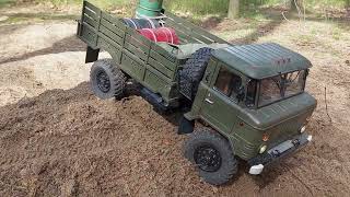 GAZ 66  -  tests of the improved suspension - RC scale truck [Cross RC GC4]