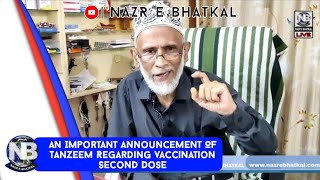 An Important Announcement Of Tanzeem Regarding vaccination Second Dose