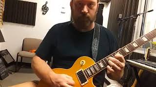 Relearning your own songs, fun fun fun. Gibson Les Paul with EMG pickups.