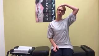 PNF stretching for upper trapezius muscle in the neck