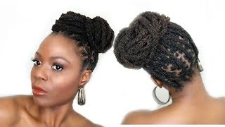 Plaited Heart Bun Loc Hairstyle Tutorial/Jungle Barbie