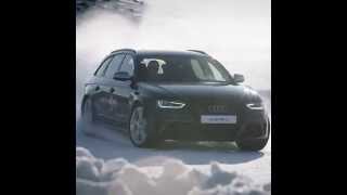 The Audi RS 4 Avant on ice.