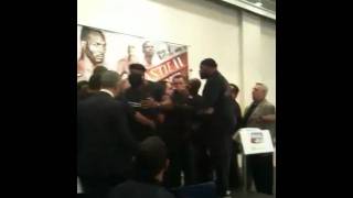 Pascal vs Hopkins at the weigh in! Tension at the face to f