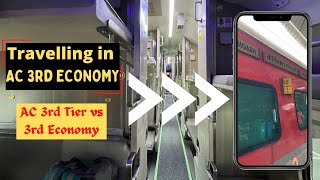 Travelling in AC 3rd Economy for The First Time / AC 3 Tier vs Ac 3rd Economy / Azamgarh Station