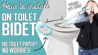 How to install an on toilet BIDET. No more toilet paper! Easy diy installation. Reduce your waste.