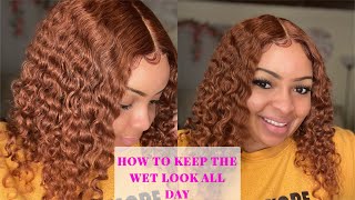 How to keep the wet hair look ALL DAY for curly hair! VERY SIMPLE!