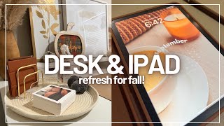 Fall 2023 iPad Mini And IKEA Desk Refresh! Decorate my iPad and desk with me for the fall season 🍂