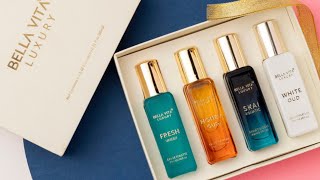 Unboxing BELLA VITA LUXURY Gift set with review #bellavita #perfume #unisex