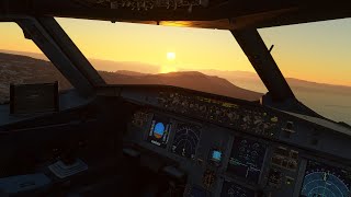 Sunset Departure out of Santorini (LGSR) | Fenix A320 CFM | MSFS