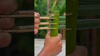 He made a dangerous weapon using bamboo