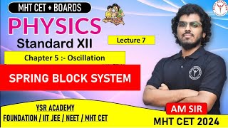 Oscillation | Spring Block System | Lecture 7 | MHT CET