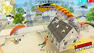 LANDING IN CLOCK TOWER || FREE FIRE NEW GAMEPLAY