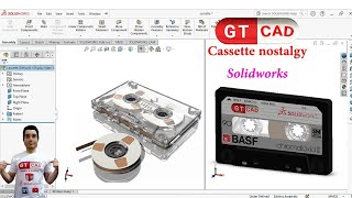 Nostalgia Cassette Tape #gt_cad #gt_caad #solidworks #nostalgia_Cassette_Tape #solidworks_practice