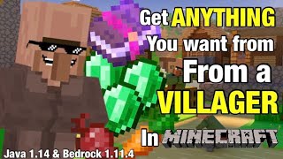 How to get ANYTHING you want from a villager in Minecraft (Java 1.14 and Bedrock 1.12.0 UPDATE)