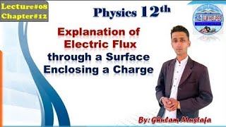 12th phy lec8 - electric flux through a surface enclosing a charge -chap12- electric flux