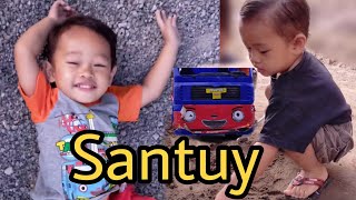 Zidan Main Tanah dan Pasir Melatih Aktivitas Fisik dan Motorik |Homeschooling life