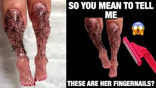 😱 HAIRY LEG NAILS? | LONG CRAZY WEIRD NAIL ART DESIGN IDEAS HACKS | TUTORIAL | NAILS FASCINATION