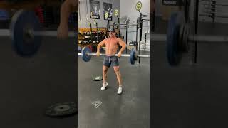 Every rep should look the same. Feet start under hips, and land in your squat stance. #barbell