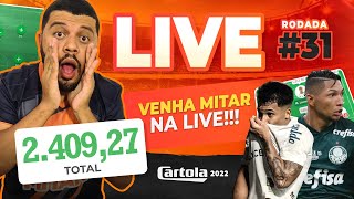 LIVE RODADA 31 I CARTOLA FC 2022 I DICAR RODADA 31