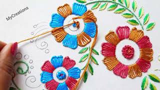 Flower embroidery designs// কুর্তি,  ব্লাউজ এর নকশার ডিজাইন