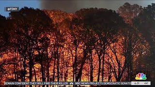 Fire in a New York City park?! Crews battle Prospect Park brush fire | NBC New York