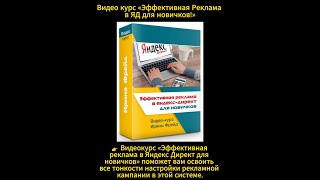 Видео курс «Эффективная Реклама в ЯД для новичков!»