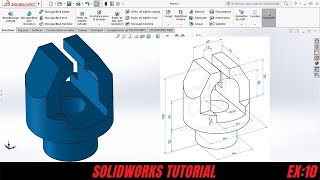 Solidworks 3D practice Drawing / exercise 10/ Simple Tutorial For Beginners