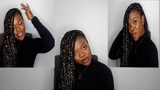 Protective 4c hairstyle|| knotless braids made easy #diy #simplychisom #4chair #naturalhair