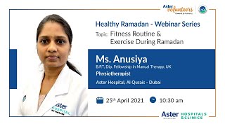 Fitness Routine & Exercise During Ramadan  I  Ms. Anusiya