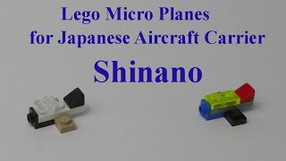 DIY Lego Micro Planes for Japanese Aircraft Carrier Shinano - How to build (TUTORIAL)