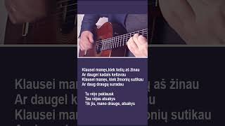 Smagiai grojam - Tu vėjo paklausk 🎸 Grokime gitara kartu!