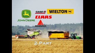 Summer Wheat harvest 2019 /Nyár Búza aratás 2019 4x Claas Lexion  Terra Trac   /2. Part /