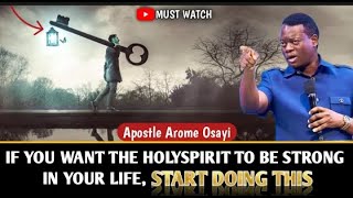 IF YOU WANT THE HOLY SPIRIT TO BE STRONG IN YOUR LIFE START DOING THIS