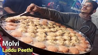 Lahori Street Food in Pakistan | Molvi Gol Gappy  and Laddu Peethi | Roadside Ladoo Pithi Stall