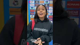 "Kita harus punya spirit sama mental yang lebih baik dari hari ini." - Zaira Kusuma, Kapten Timnas.