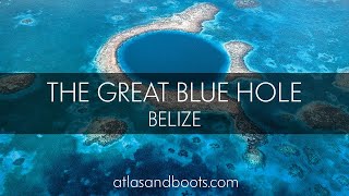 Flying over the Blue Hole in Belize