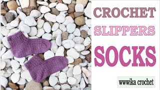 Easy crochet slippers Crochet socks #crochetsocks PART2