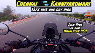 Chennai 🔄 Kanyakumari ⛔1372 kms One Day Solo ride🤗 in our Himalayan 450😍 @lingeshvlogs3871 ❌