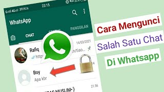 Cara Mengunci Salah Satu Chat Di Whatsapp